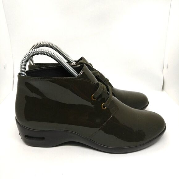 Cole Haan Nike Air Bria Green Leather Bootie‎  Women's Size 6 B - Picture 1 of 8
